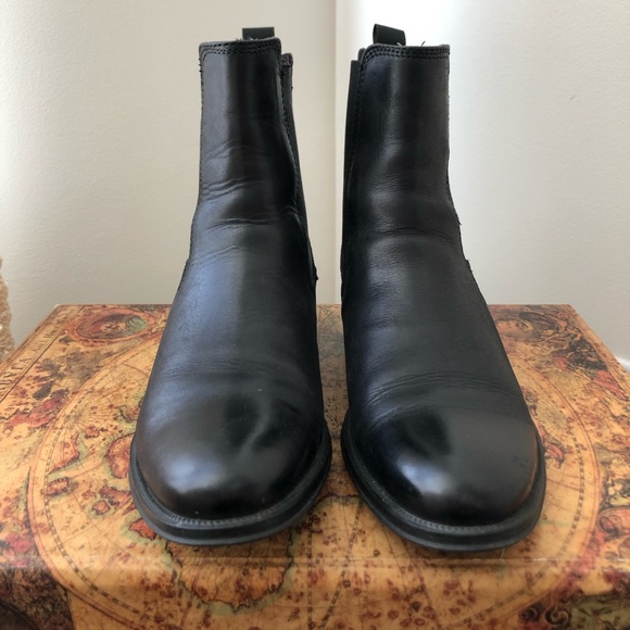 Italian Made, Tremp Black Leather Ankle Boots - Picture 4 of 5